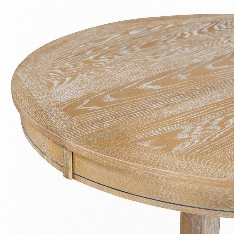 Açılır Yuvarlak Yemek Masası Endüstriyel Ahşap 107-142 cm - 82384