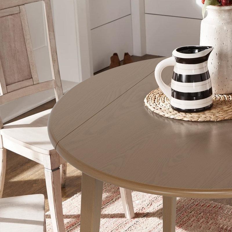 Açılır Yuvarlak Yemek Masası Masif Ahşap 91 cm - 82396