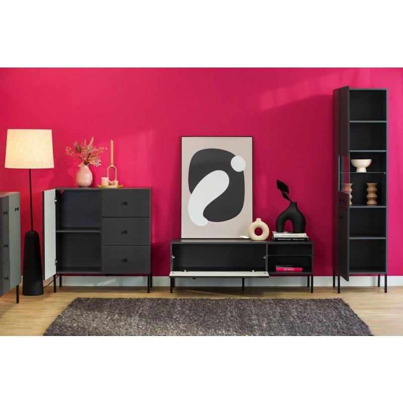 Antrasit Renkli Modern Loft Tarzı TV Ünitesi 135x48 cm - 82009
