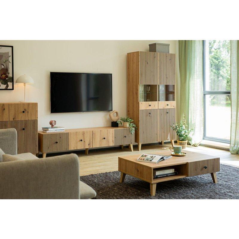 Artisan Meşe Renginde 180 cm Genişliğinde Modern TV Ünitesi - 82267