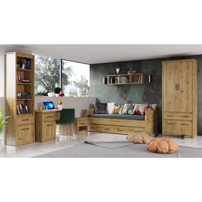 Artisan Meşe Renkli 126 cm Genişliğinde İki Kapılı TV Ünitesi - 82174