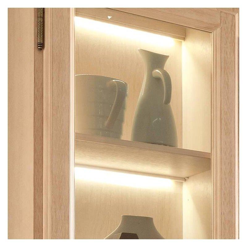 Beş Parçalı Kırsal Tasarımlı Masif Çam Vitrinli TV Ünitesi 310x217 cm - 81805