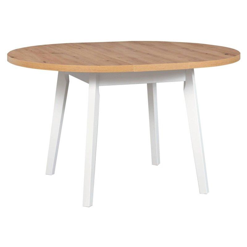 Beyaz Ayaklı Craft Ahşap Açılır Yuvarlak Yemek Masası 100-130 cm - 82585