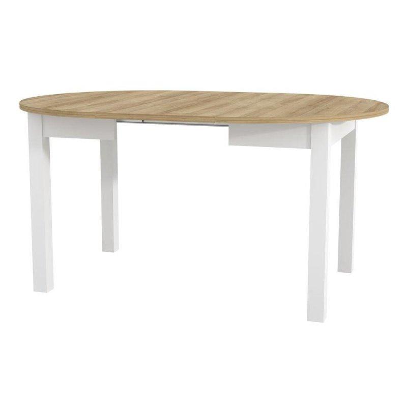 Beyaz Ayaklı Riviera Meşe Açılır Yemek Masası 105x105 cm - 82906