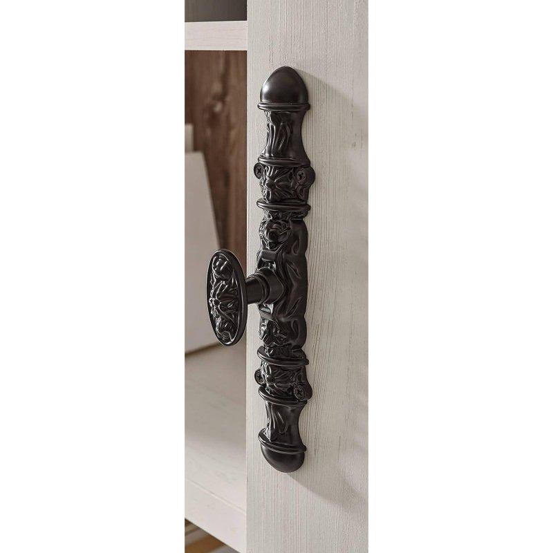 Beyaz Endüstriyel Ahşap 4 Parçalı Vitrinli TV Ünitesi 296x201 cm - 81796