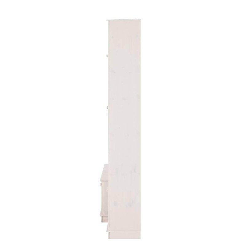 Beyaz Masif Çam Ağacı Vitrinli TV Ünitesi 288x223 cm - 81787