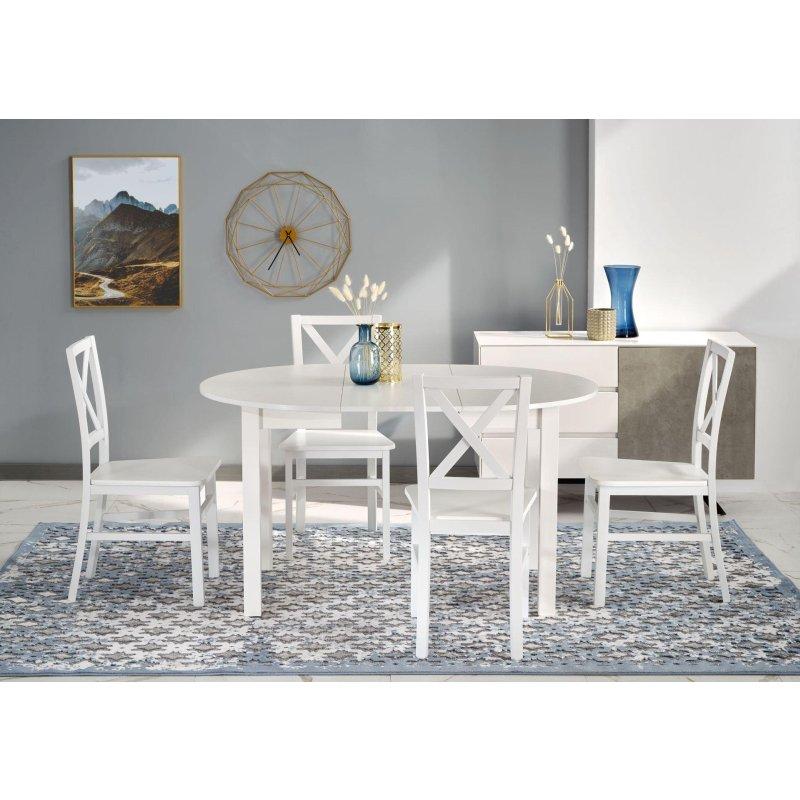 Beyaz Mat Açılır Yuvarlak Yemek Masası 102x102 cm - 82888