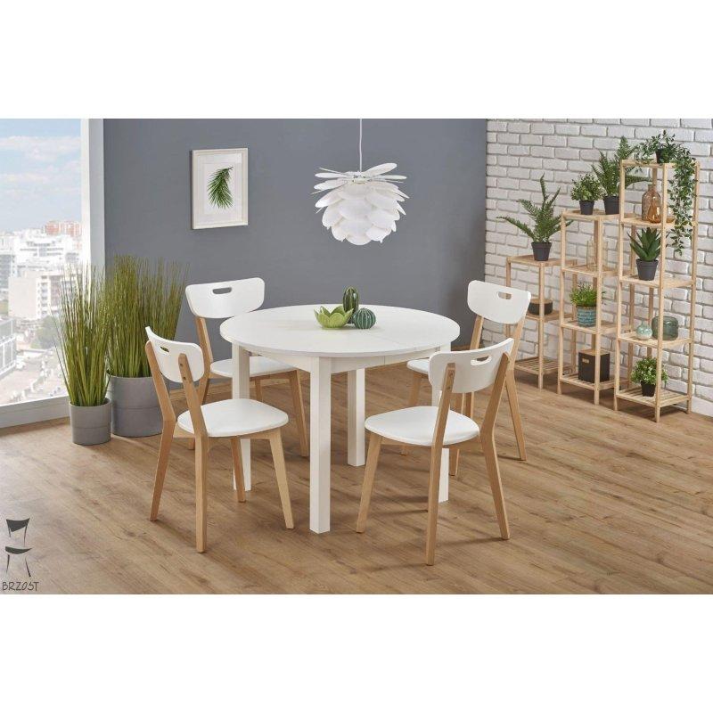 Beyaz Mat Açılır Yuvarlak Yemek Masası 102x102 cm - 82888