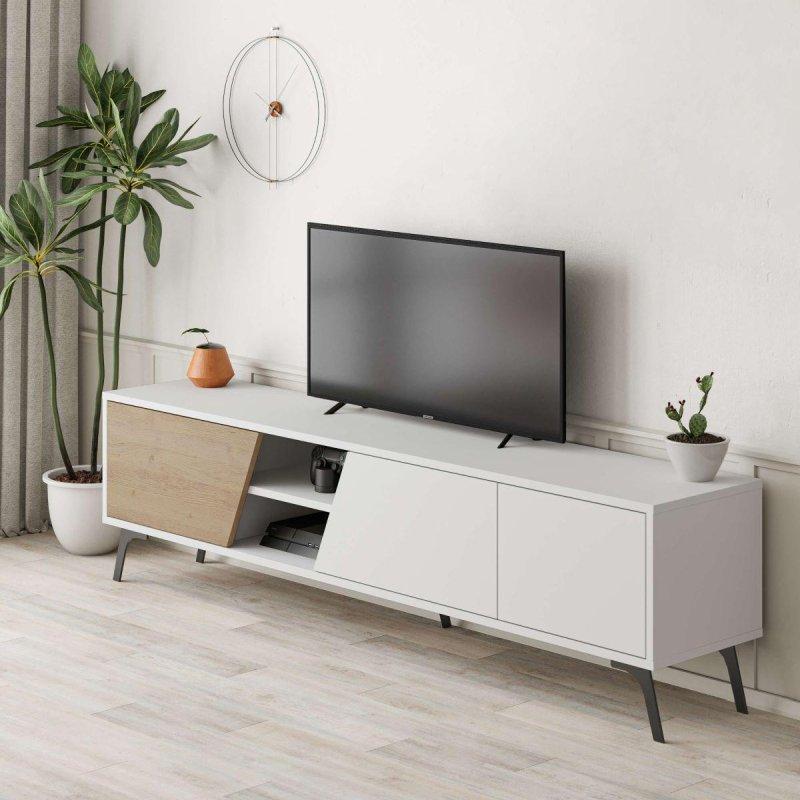 Beyaz Meşe Rengi 180 cm TV Ünitesi - 80629
