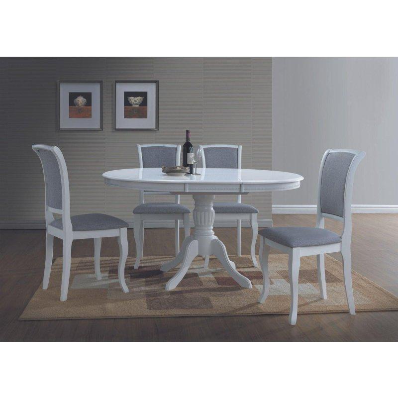 Beyaz Renk Açılır Yuvarlak Yemek Masası 106-141 cm - 82876