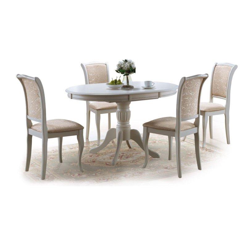 Beyaz Renk Açılır Yuvarlak Yemek Masası 106-141 cm - 82876