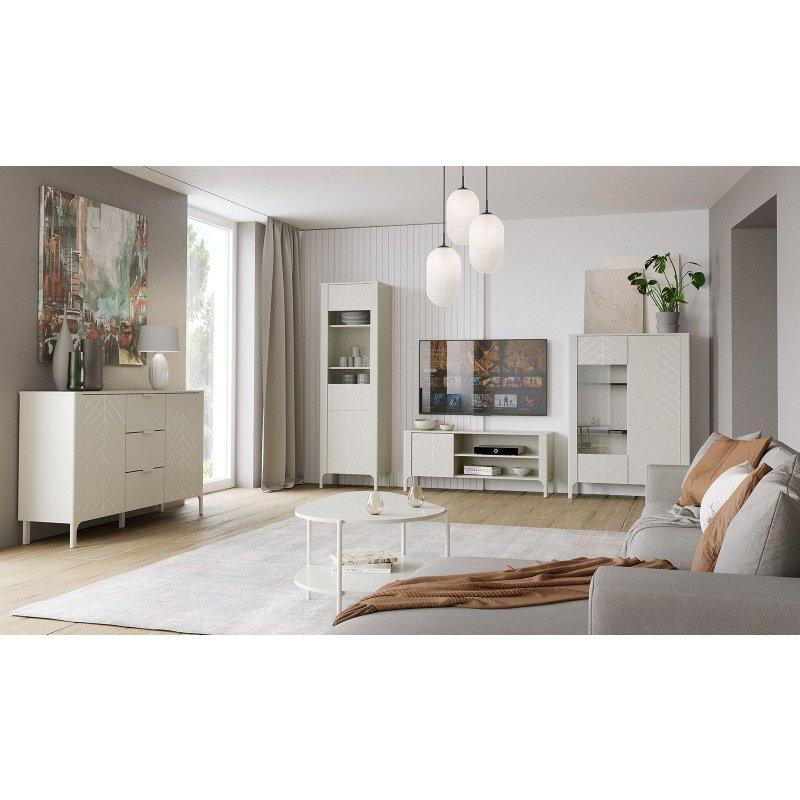 Cashmere Renkli Laminat Vitrinli TV Ünitesi 135x57 cm - 81961