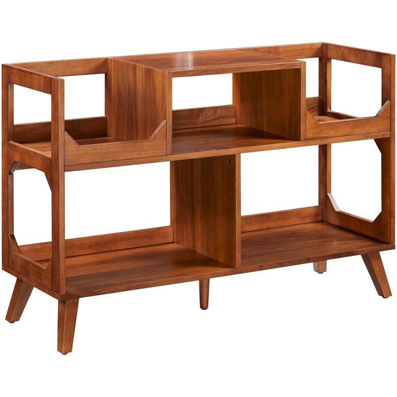 Ceviz Rengi Endüstriyel Ahşap Plak Dolabı 120x79x41 cm - 81571