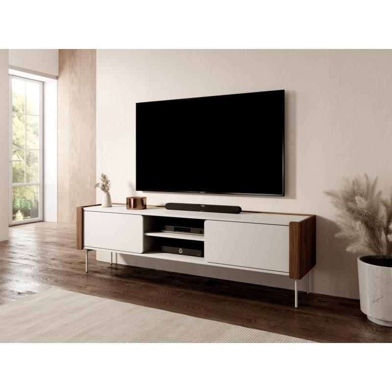Ceviz Renginde Krem Cashmere 180 cm Vitrinli TV Ünitesi - 82129