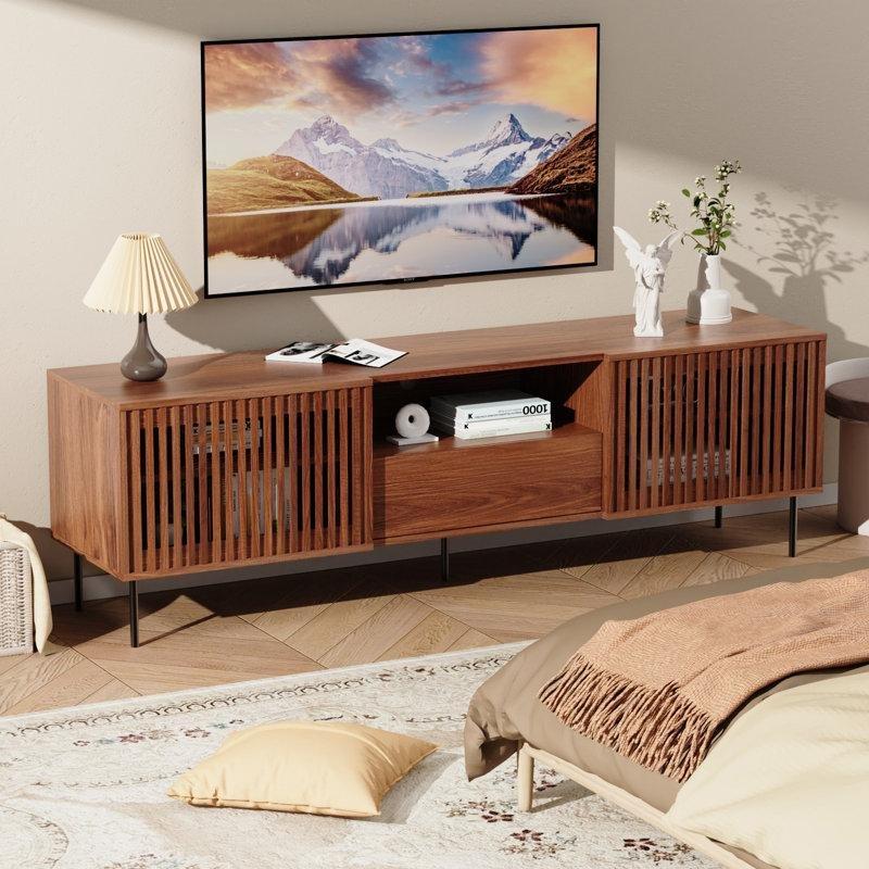 Ceviz Renkli Çift Kapılı Orta Boy TV Konsolu 176 cm - 80980