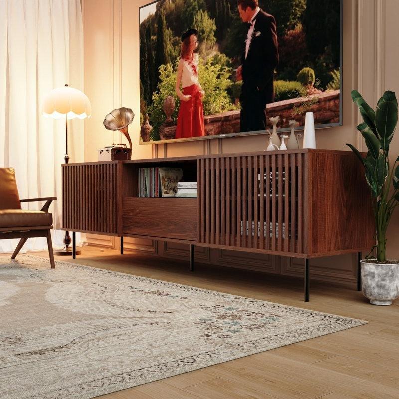 Ceviz Renkli Çift Kapılı Orta Boy TV Konsolu 176 cm - 80980