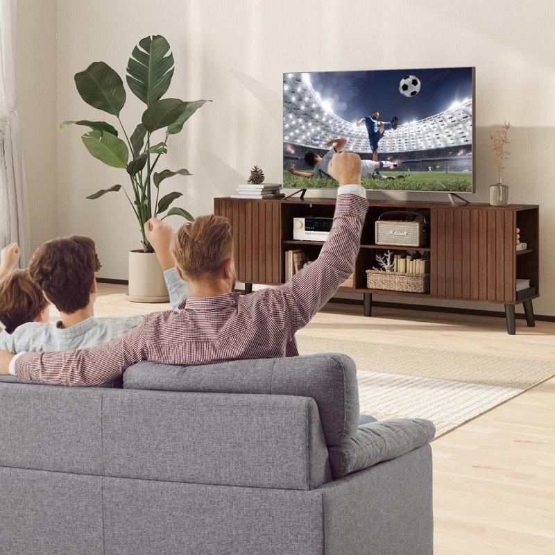 Çizgili Tasarımlı Orta Yüzyıl Modern Tv Konsolu 178 cm - 80869