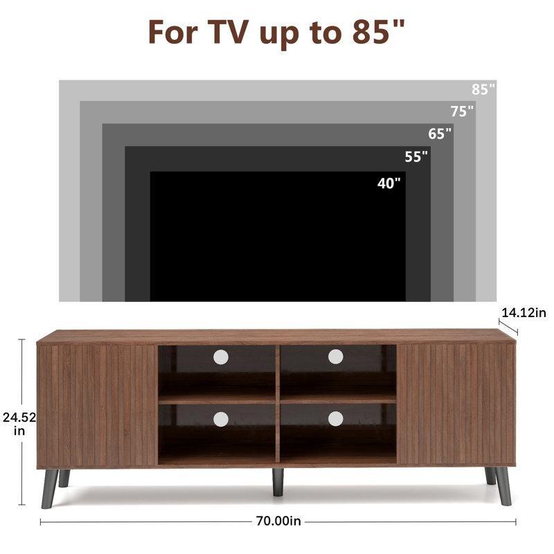 Çizgili Tasarımlı Orta Yüzyıl Modern Tv Konsolu 178 cm - 80869