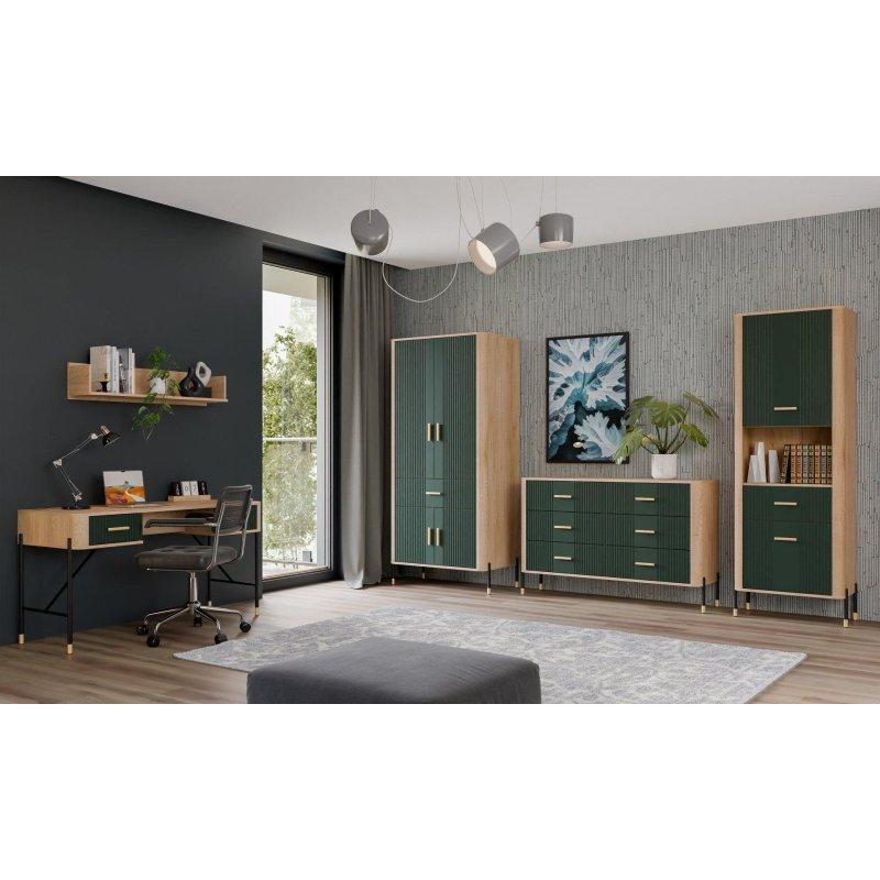 Dante Serisi Yeşil Mat ve Cremona Torro Ahşap TV Ünitesi 165x61x40 cm - 82072