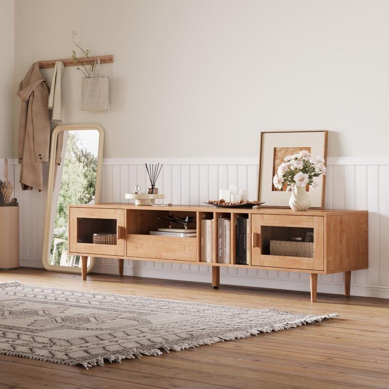 Doğal Ahşap 175 cm Geniş TV Konsolu - 81019