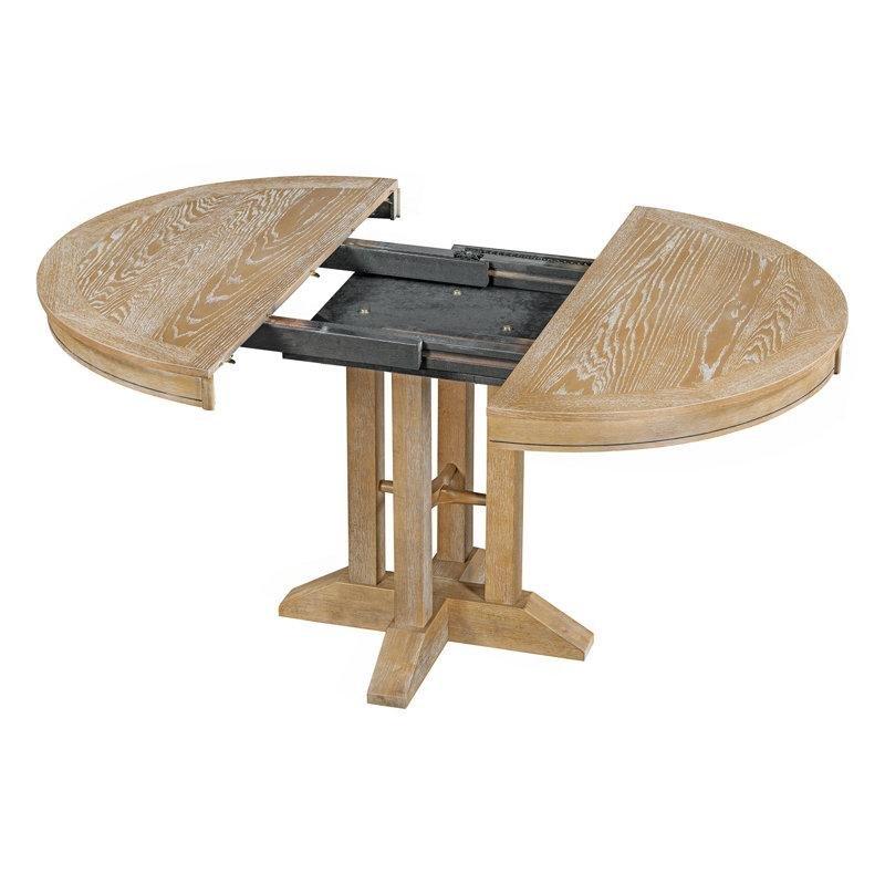 Doğal Ahşap Açılır Yuvarlak Yemek Masası 107 cm - 82378