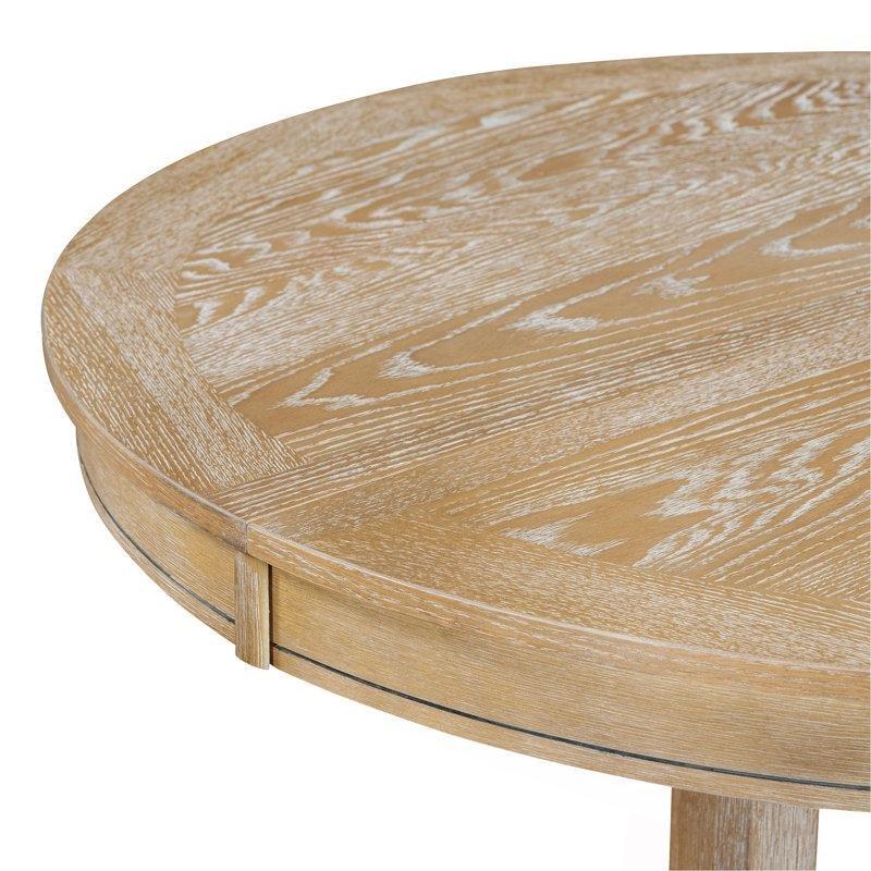 Doğal Ahşap Açılır Yuvarlak Yemek Masası 107 cm - 82378
