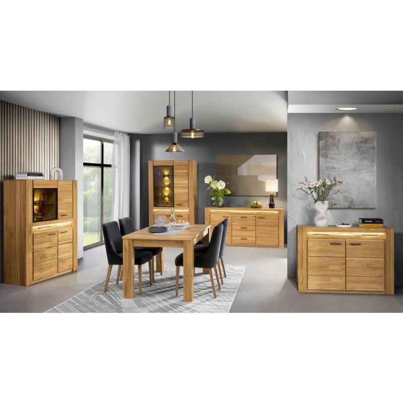 Doğal Meşe Renkli Vitrinli TV Ünitesi 161x58 cm - 82111