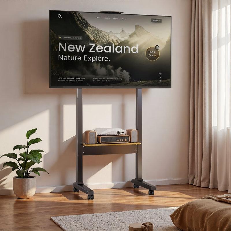 Elektrikli Yükseklik Ayarlı Metal Tekerlekli TV Standı 75 cm - 81352