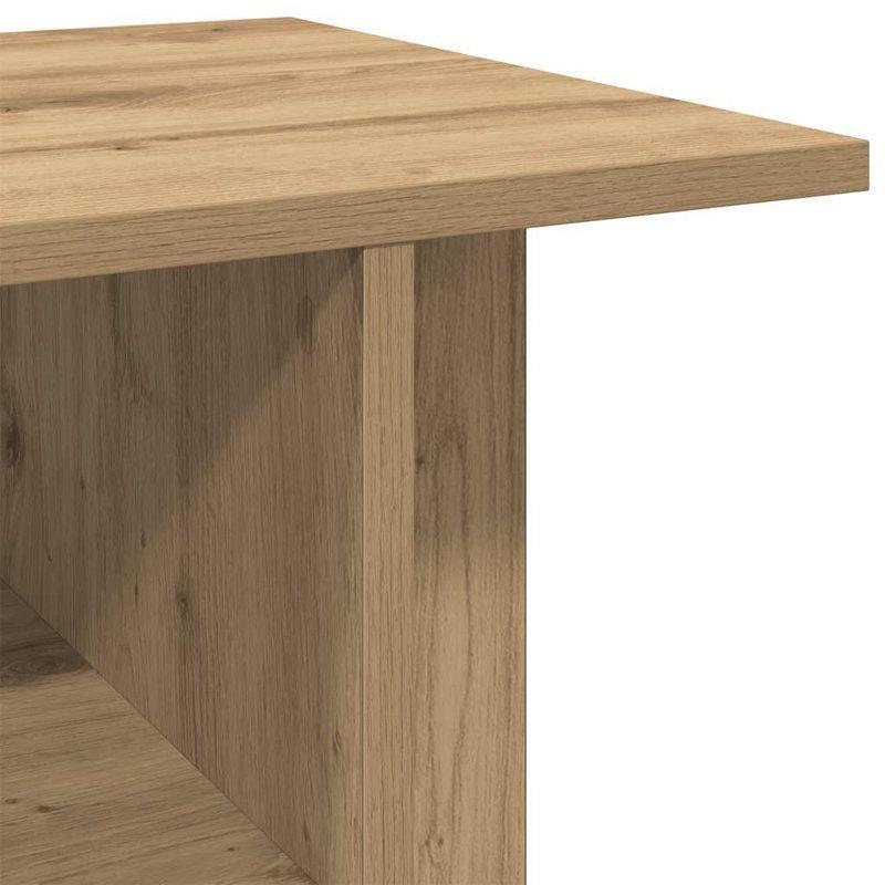 Endüstriyel Ahşap Tekerlekli TV Standı 80x40x45 cm Meşe Rengi - 81361
