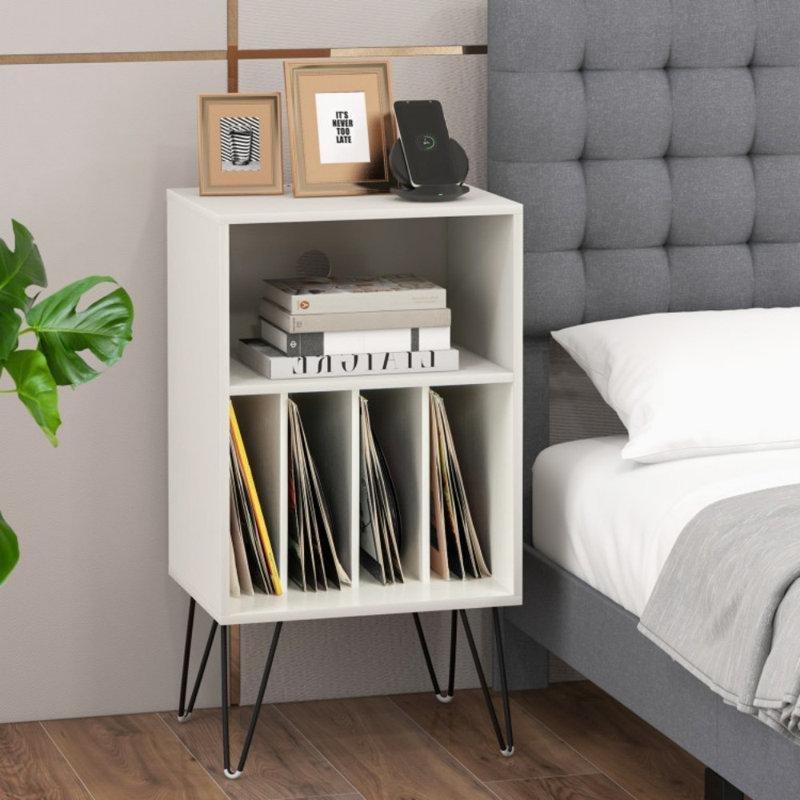 Endüstriyel Ahşap Üstlü Metal Ayaklı Plak Dolabı 89 cm - 81610