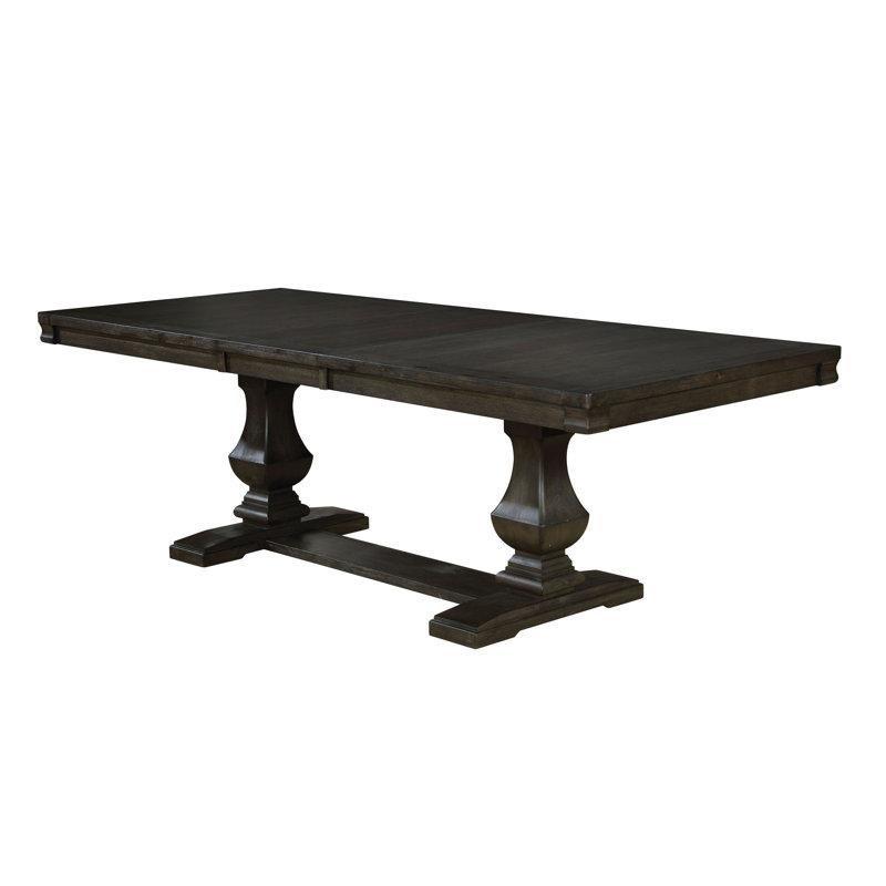 Espresso Renkli Masif Ahşap Genişletilebilir Yemek Masası 240 cm - 82438