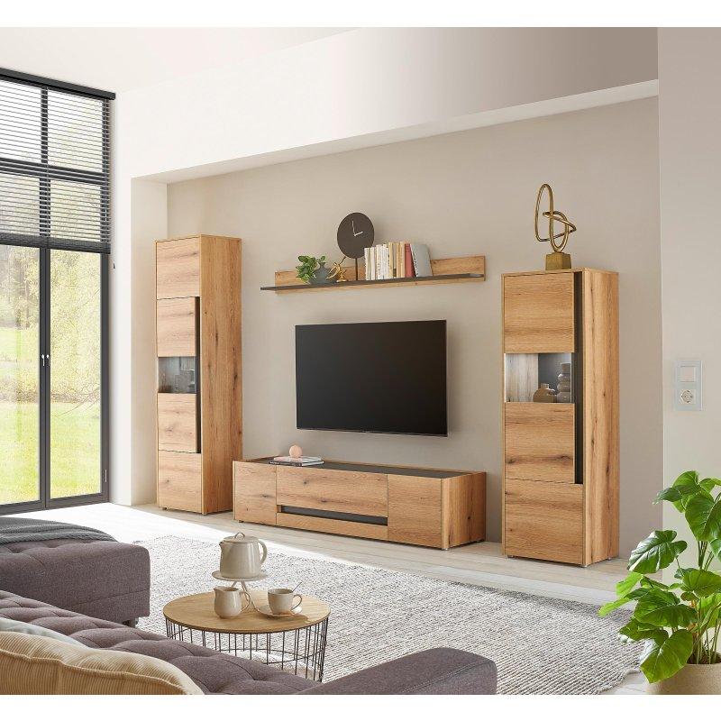 Evoke Dekorlu Dört Parçalı Vitrinli TV Ünitesi 270x170 cm - 81784