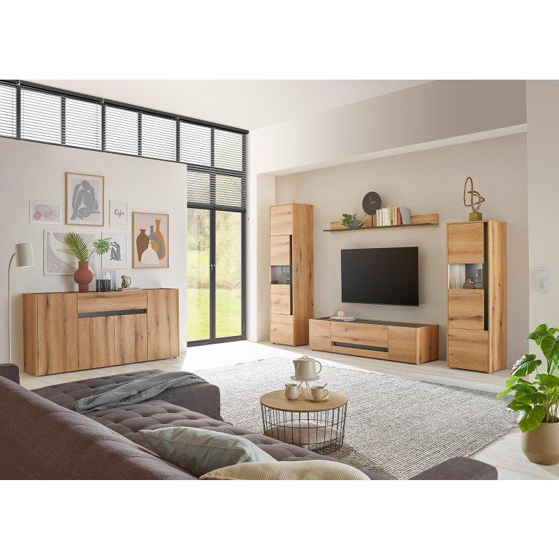 Evoke Dekorlu Dört Parçalı Vitrinli TV Ünitesi 270x170 cm - 81784