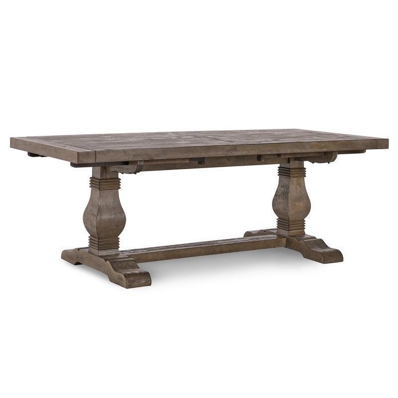 Genişletilebilir Kahverengi Masif Ahşap Yemek Masası 84x99 cm - 82435