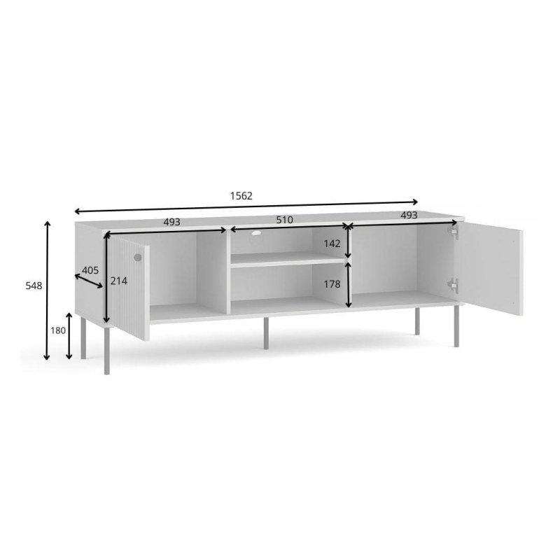 Gri Renkli Modern TV Ünitesi 156x55x41 cm - 81991