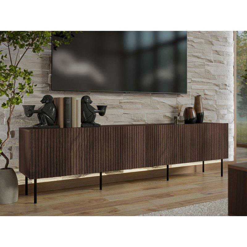 Kahverengi Dikey Çizgili 201 cm TV Ünitesi - 80743