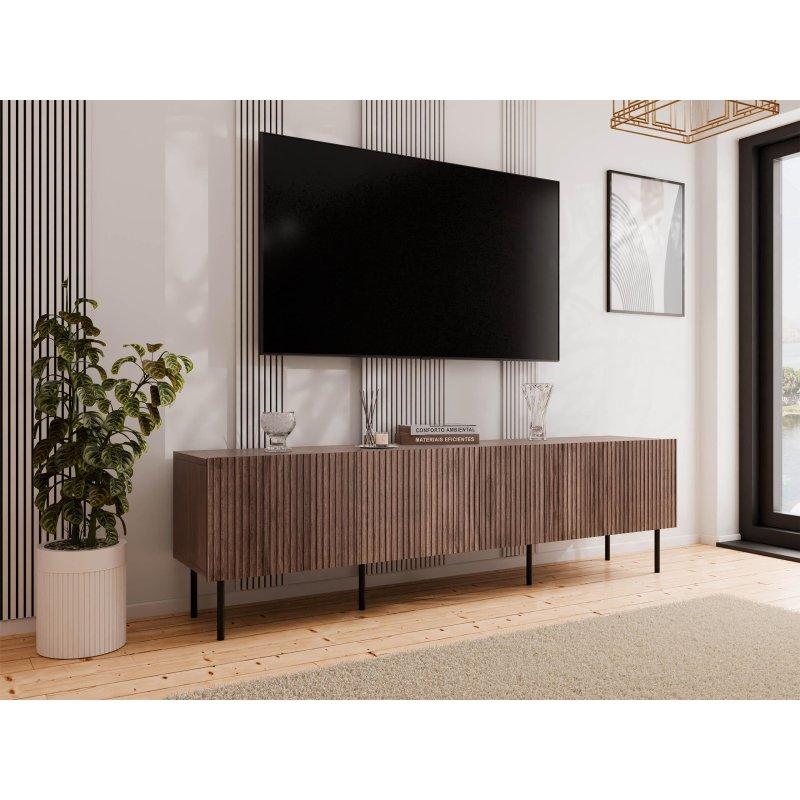 Kahverengi Dikey Çizgili 201 cm TV Ünitesi - 80743