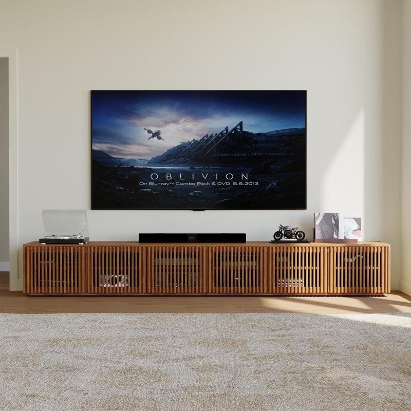 Kahverengi Masif Çam Ağacı Yapılı 300 cm TV Konsolu - 80866