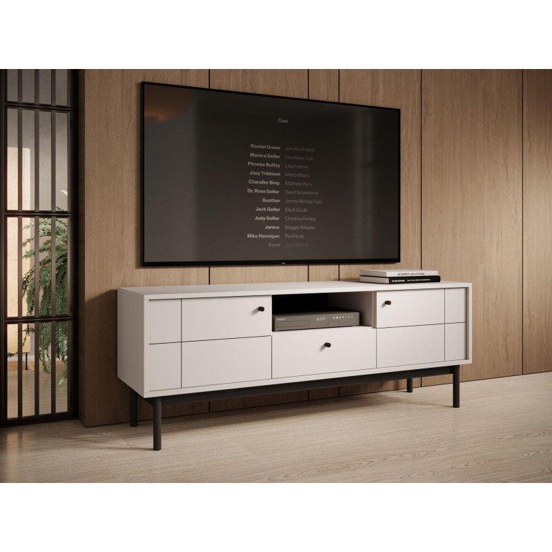 Kaszmir Renkli Japandi Vitrinli TV Ünitesi 154x57x39 cm - 82198