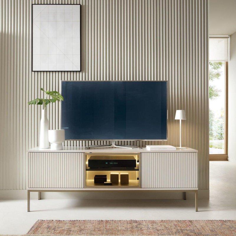 Kaszmir Renkli Üç Kapılı Vitrinli TV Ünitesi 154x56 cm - 82339