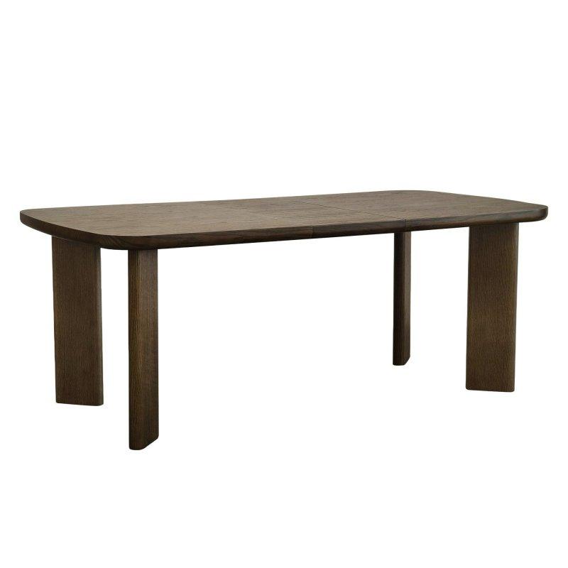 Koyu Meşe Rengi MDF Veneerli Açılır Yemek Masası 160-200 cm - 82849
