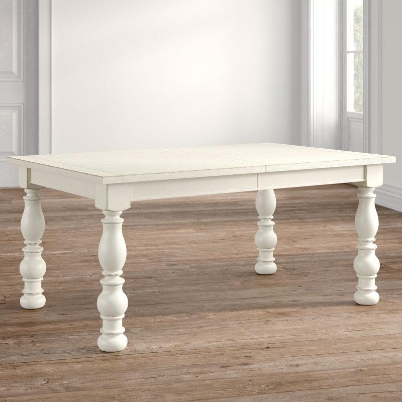 Krem Renkli Genişletilebilir Masif Ahşap Yemek Masası 213 cm - 82468
