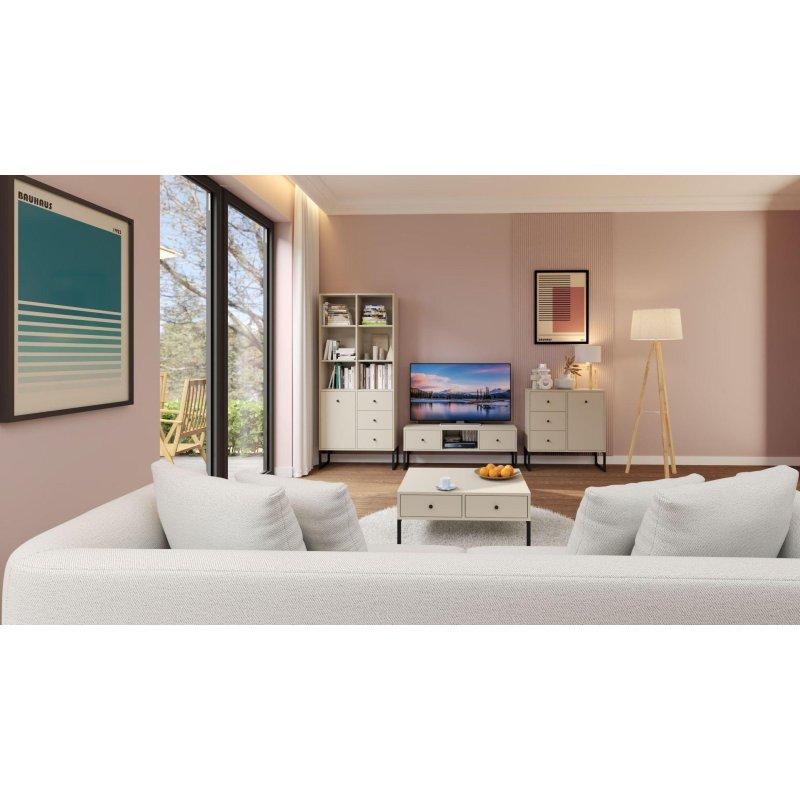 Krem Renkli İki Çekmeceli Modern TV Ünitesi 115x43 cm - 82252