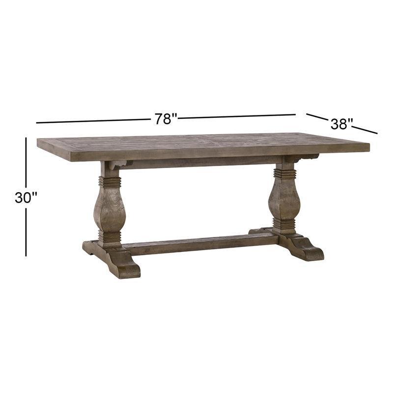 Masif Çam Ahşap Trestle Yemek Masası 198x97x76 cm - 82507