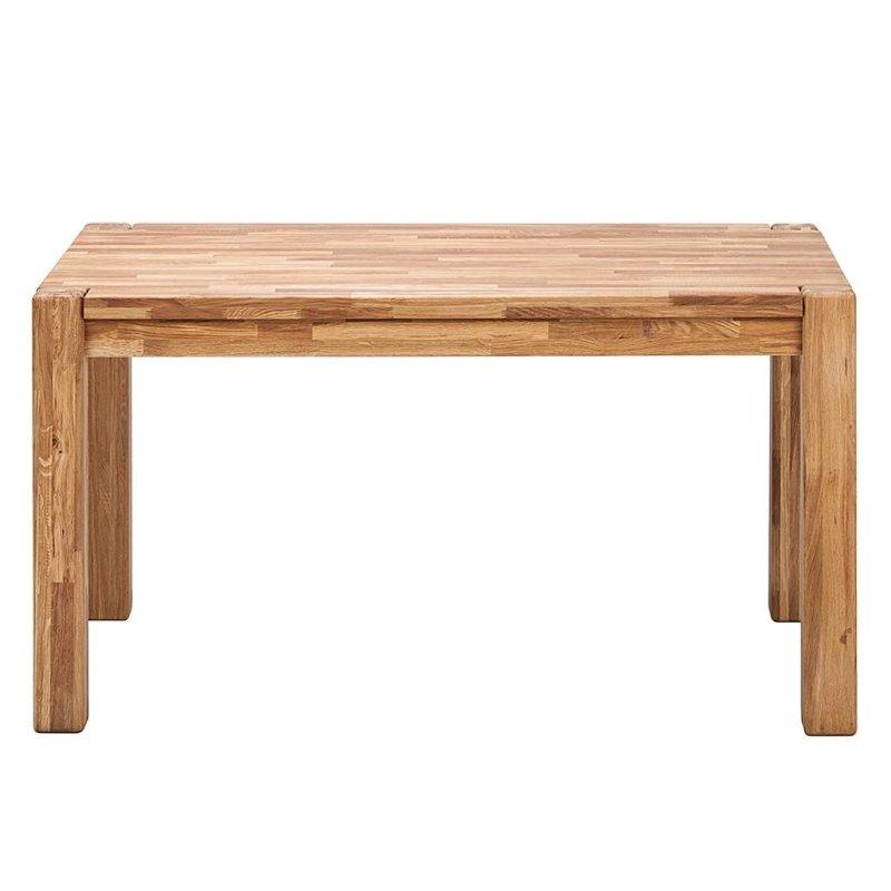 Masif Meşe Ahşap Yemek Masası 140x90 cm Doğal Ahşap Desen - 82627