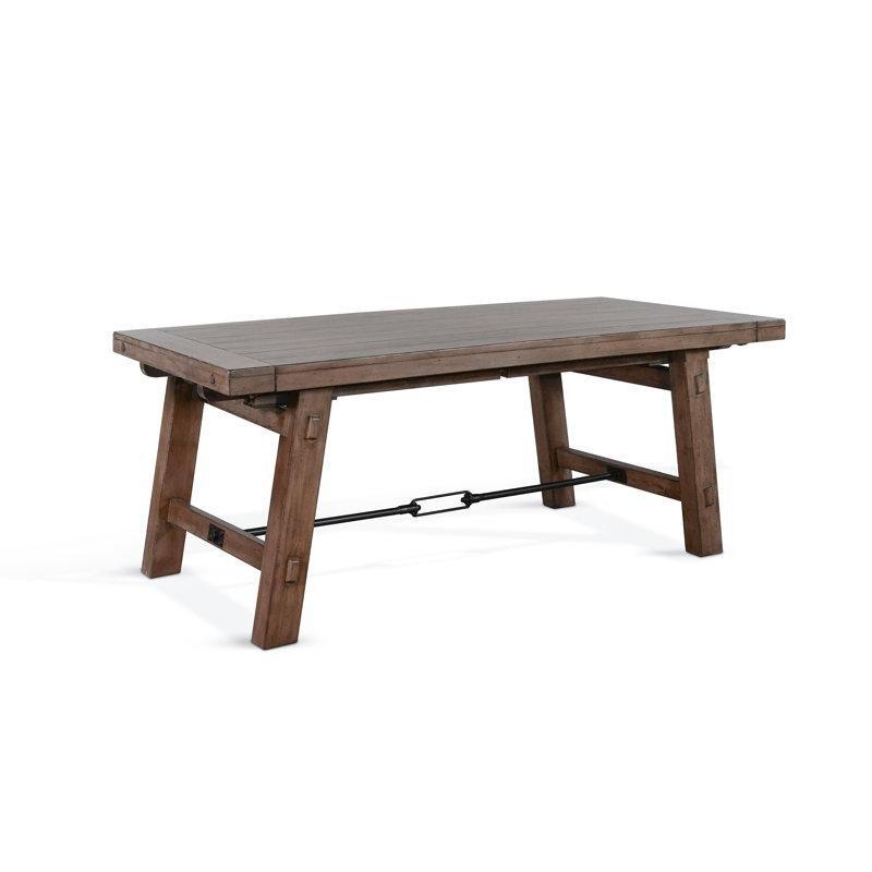 Maun Ağacı Masif Ahşap Uzatılabilir Yemek Masası 106x102 cm - 82465