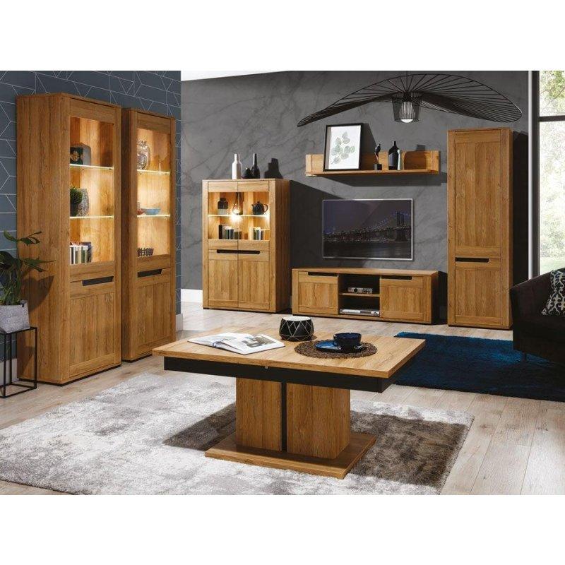 Meşe Grandson ve Grafit Renkli 149 cm Genişliğinde Modern TV Ünitesi - 82093