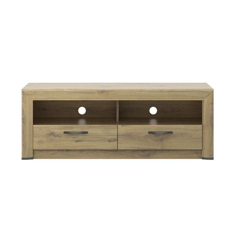 Meşe Navarra Renkli 136 cm Genişliğinde 2 Çekmeceli Açık Raflı TV Ünitesi - 81988