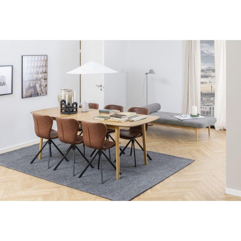 Meşe Renginde Açılır Kapanır Yemek Masası 180-219x90 cm - 82948
