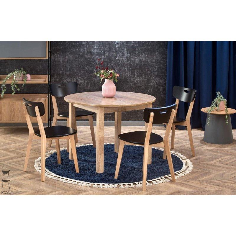 Meşe Sonoma Rengi Açılır Yuvarlak Yemek Masası 102x102 cm - 82900